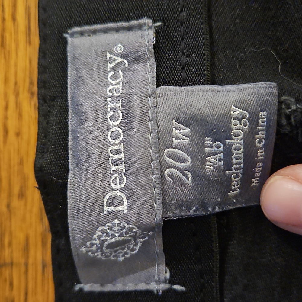 Democracy Ab Solution Distressed Cropped Black Je… - image 3